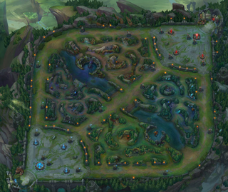 Illustration for article titled League Of Legends' Main Map In All Its Glory